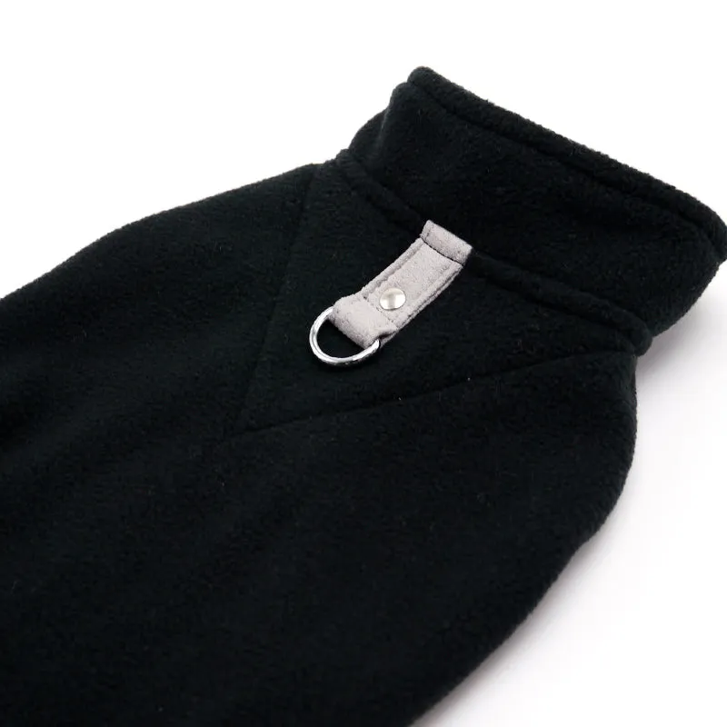 ESSENTIAL FLEECE DOG COAT VEST - BLACK
