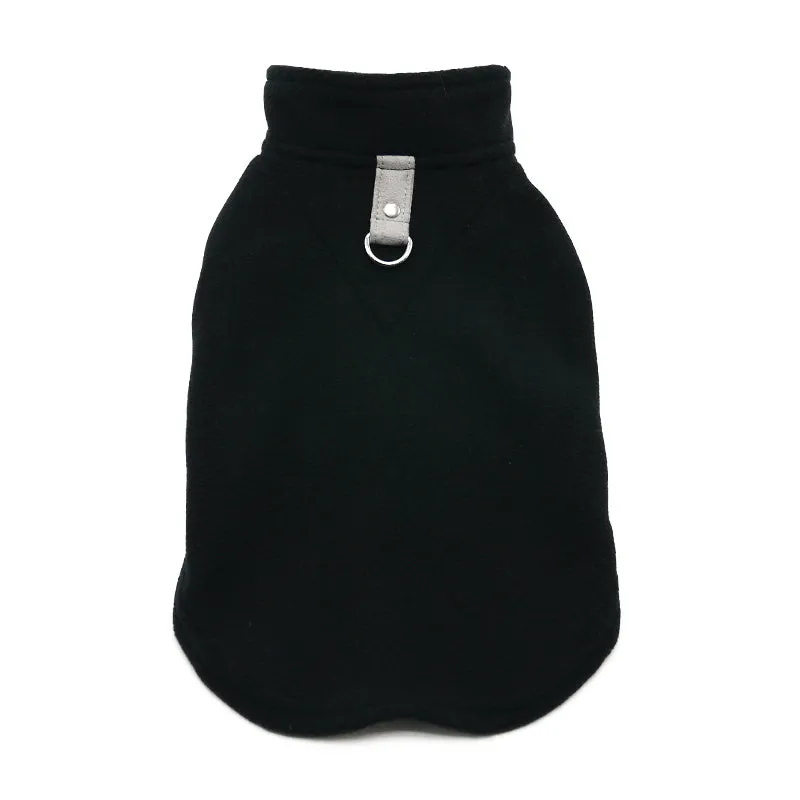 ESSENTIAL FLEECE DOG COAT VEST - BLACK