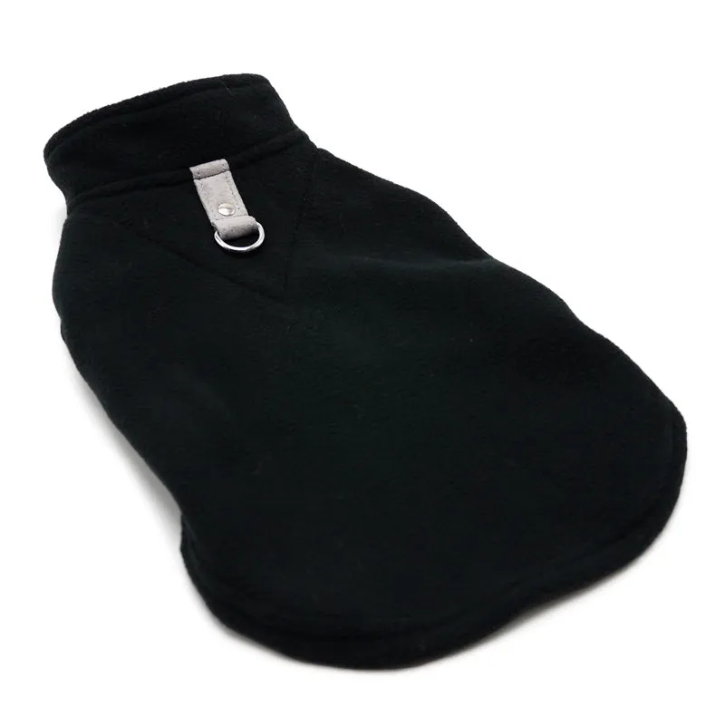 ESSENTIAL FLEECE DOG COAT VEST - BLACK
