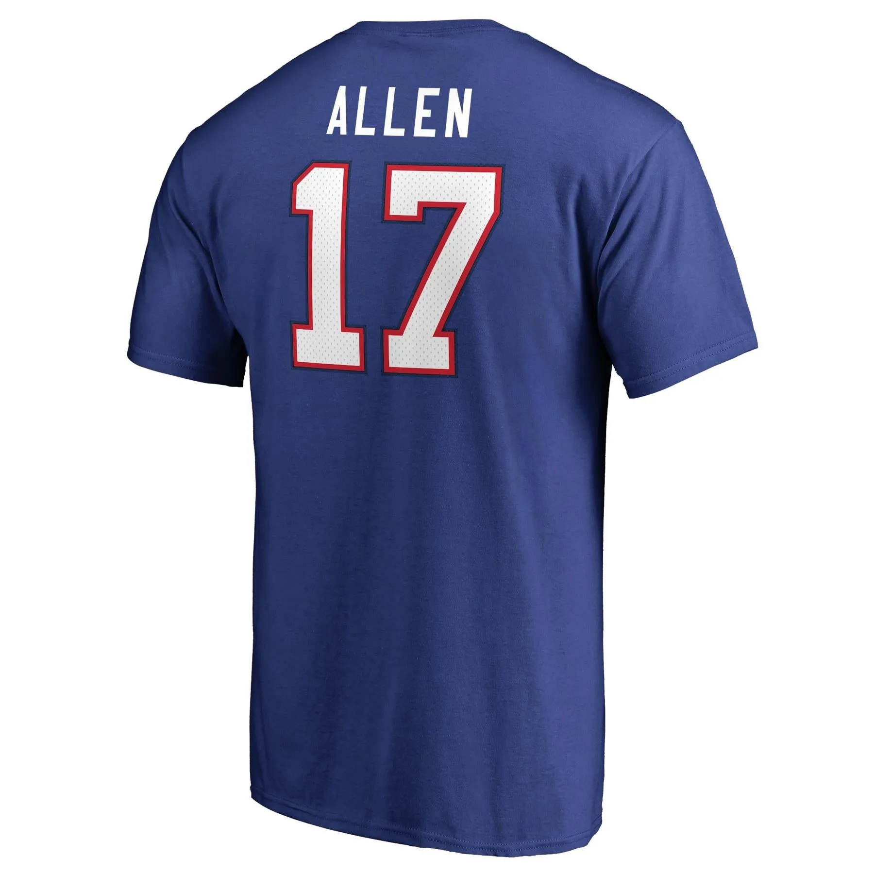 Fanatics Branded NFL Men's #17 Josh Allen Buffalo Bills Player Authentic Stack Name & Number T-Shirt