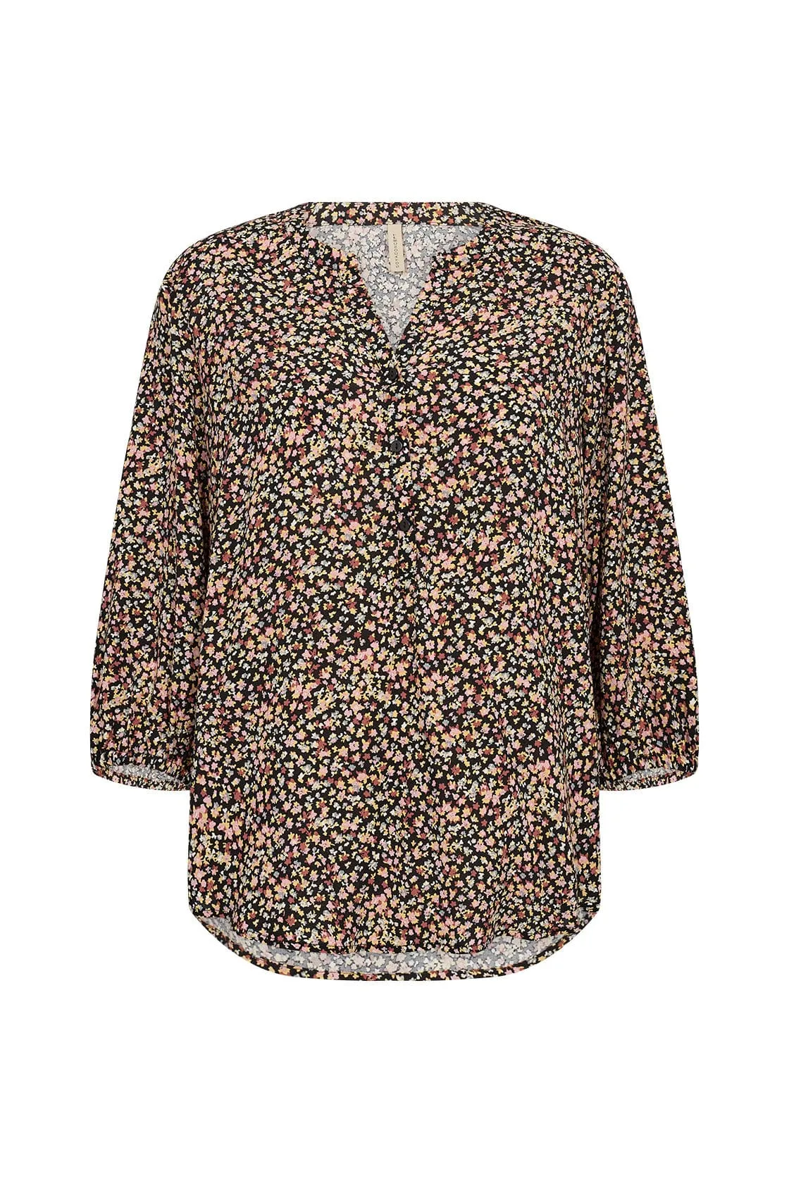 Farah Ditsy Print Blouse - Blush Combi