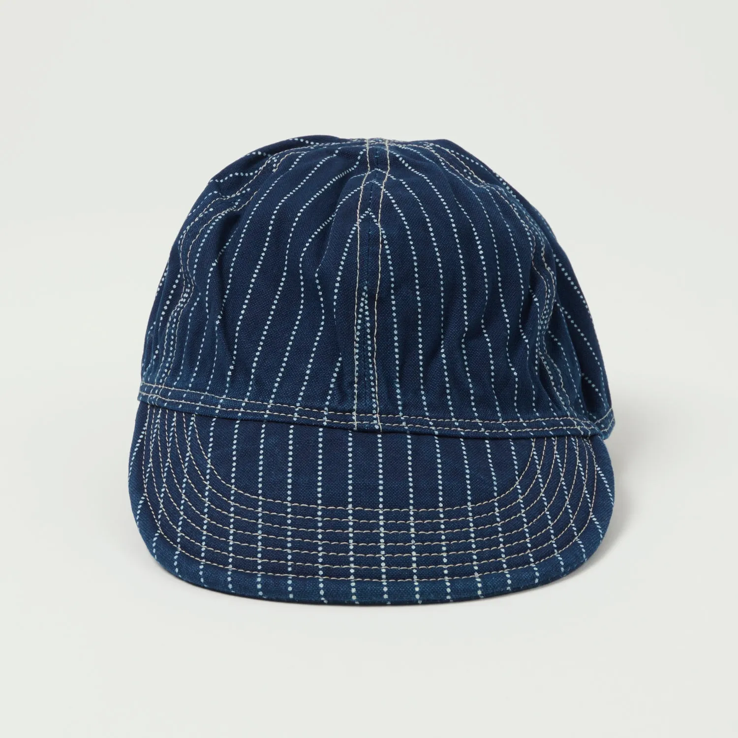 Full Count 6024-1 AAF Mechanic Denim Cap - Indigo Wabash One Wash