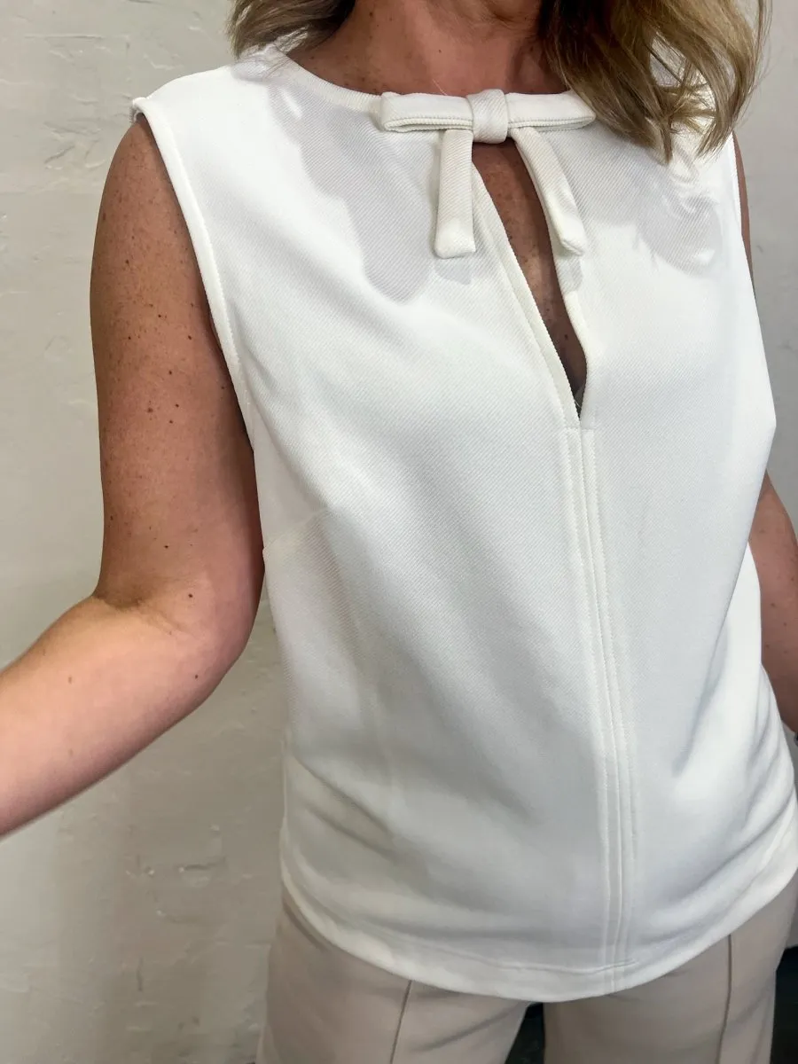 Girls Night Bow Top - Cream