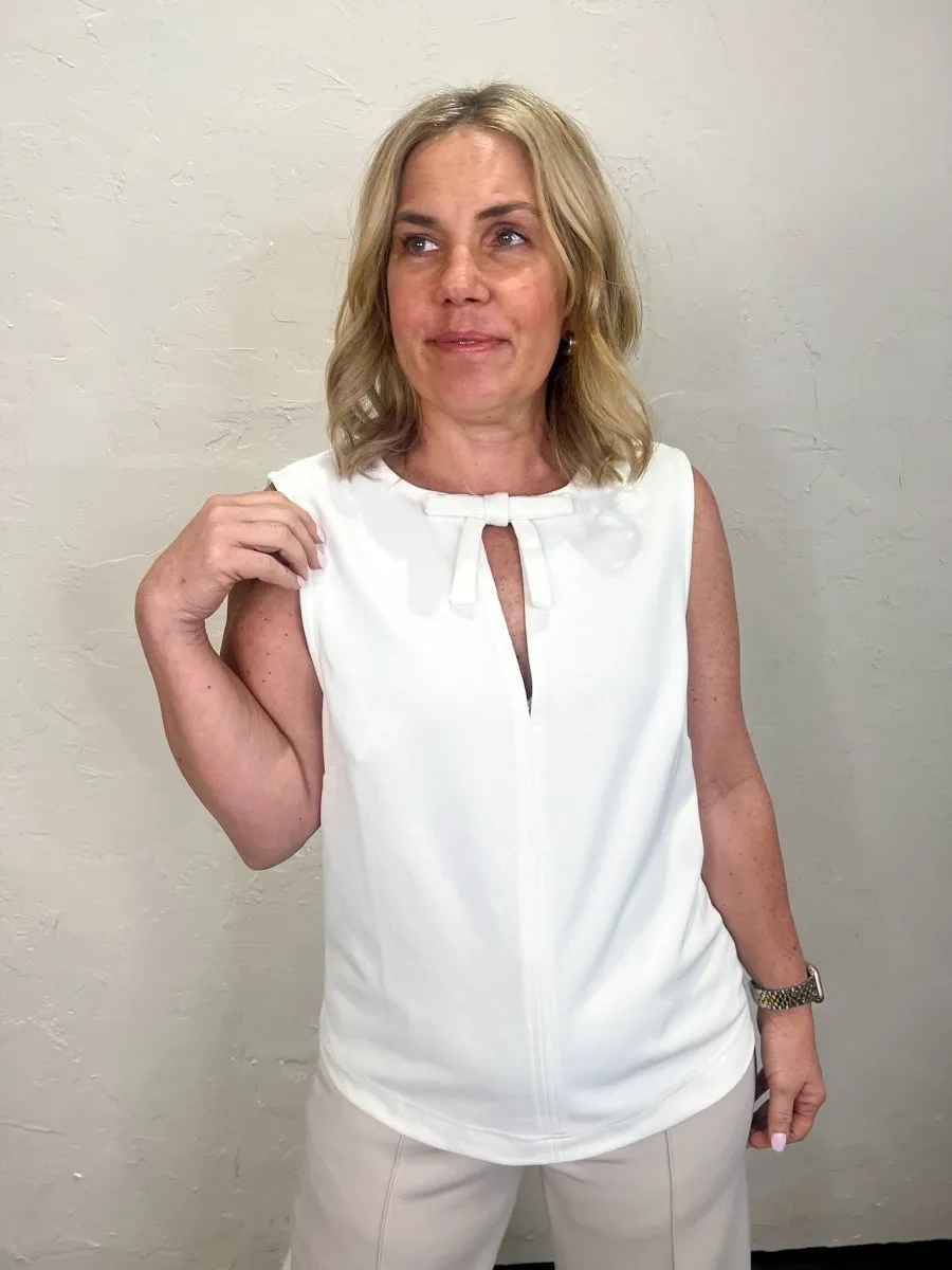 Girls Night Bow Top - Cream