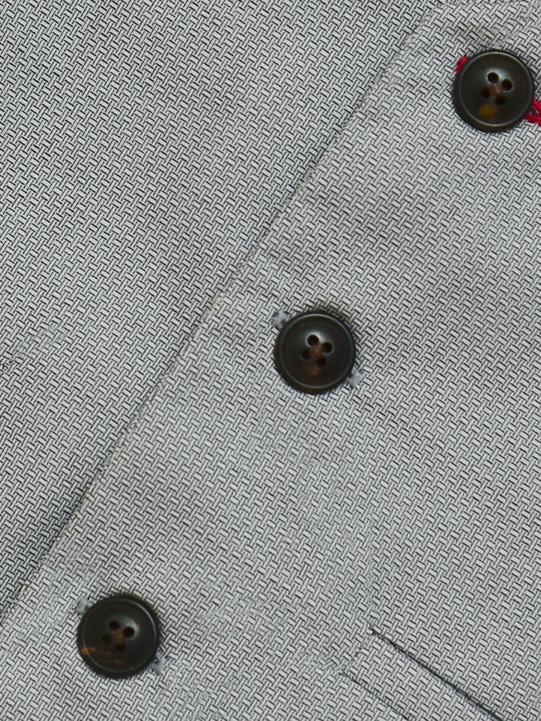 Grey Structured Suit Waistcoat
