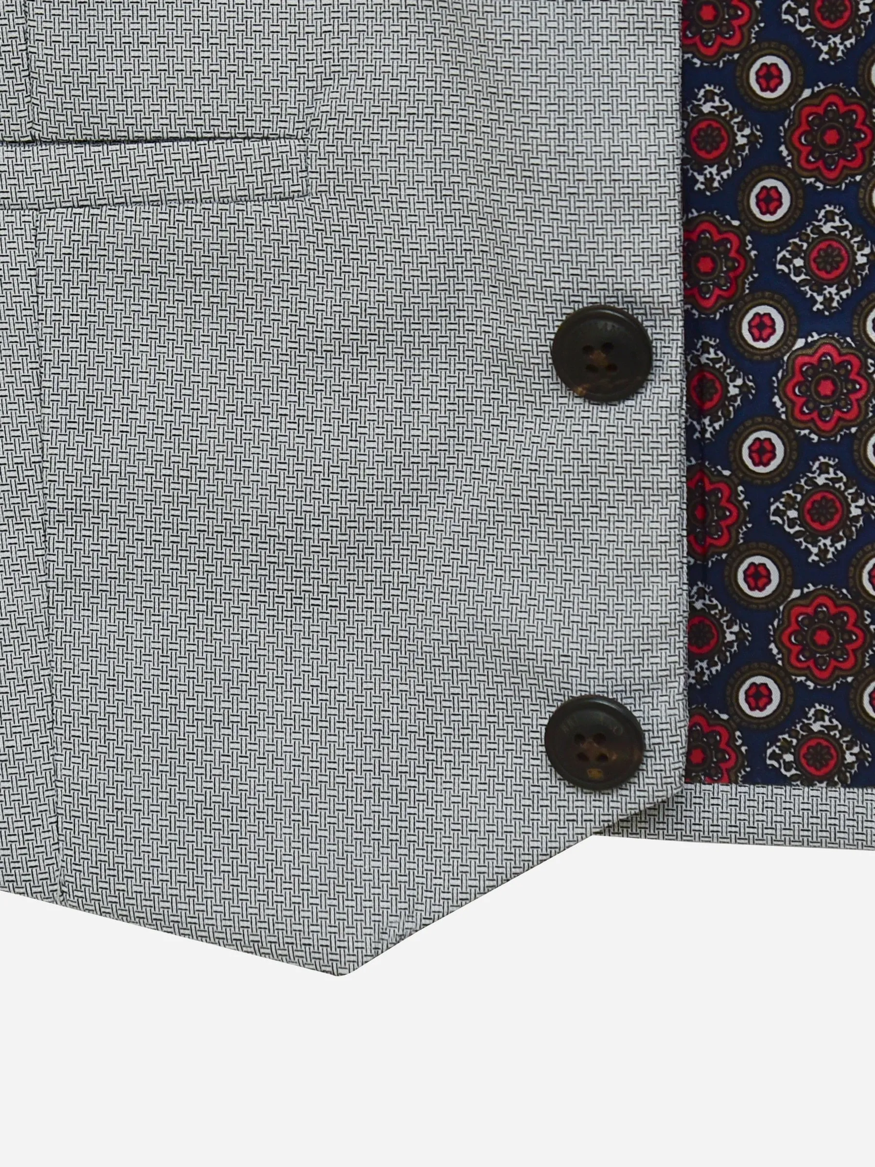 Grey Structured Suit Waistcoat
