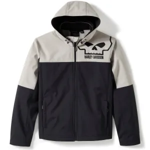 Harley-Davidson Men's Willie G. Skull Water Repellent Softshell Jacket, Black/.Grey 97413-25VM