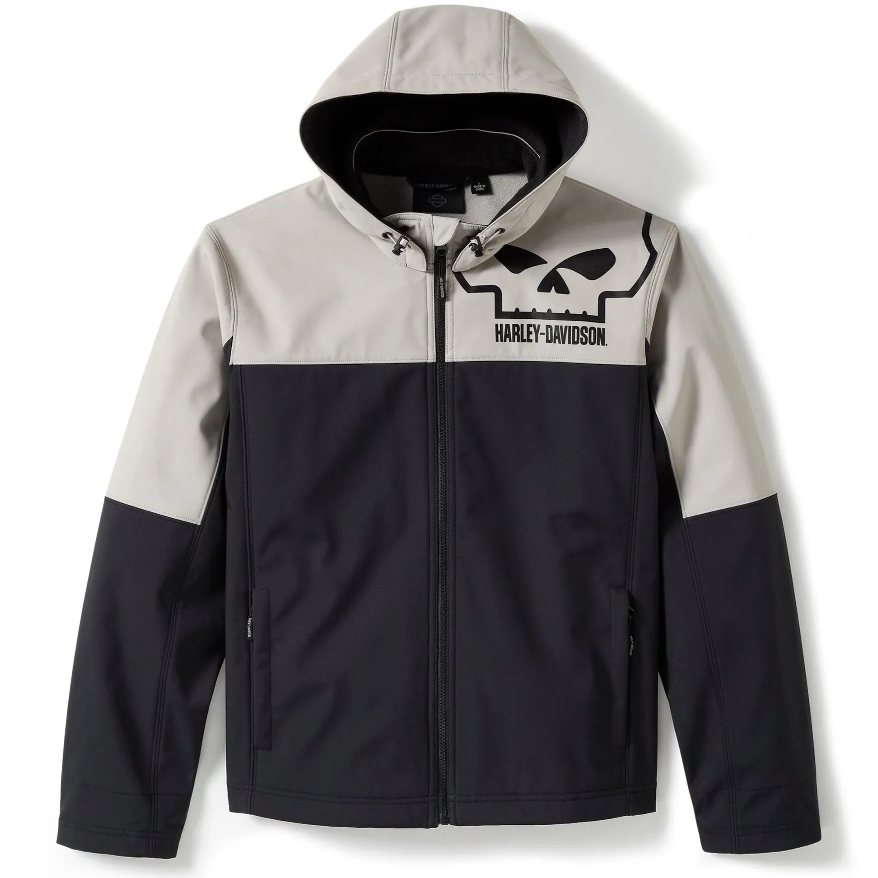 Harley-Davidson Men's Willie G. Skull Water Repellent Softshell Jacket, Black/.Grey 97413-25VM