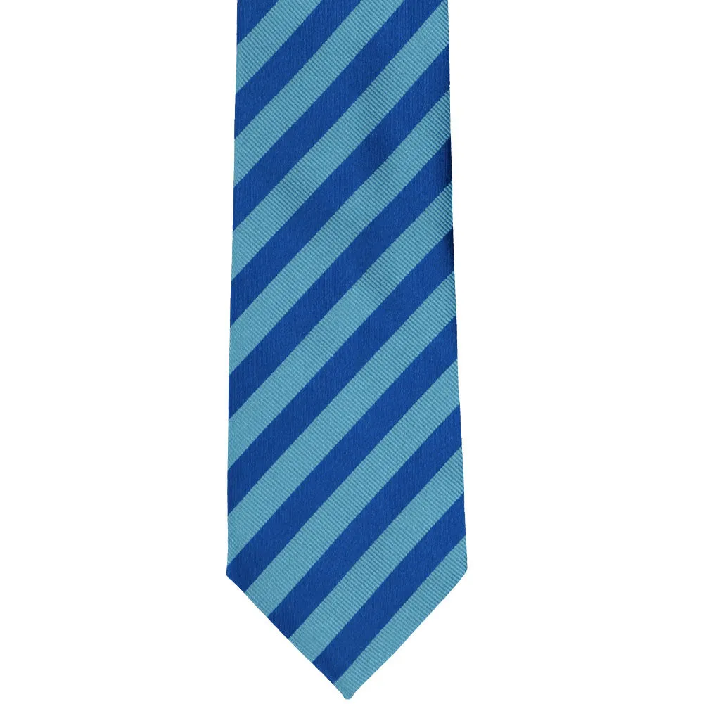 Horizon Blue Formal Striped Tie