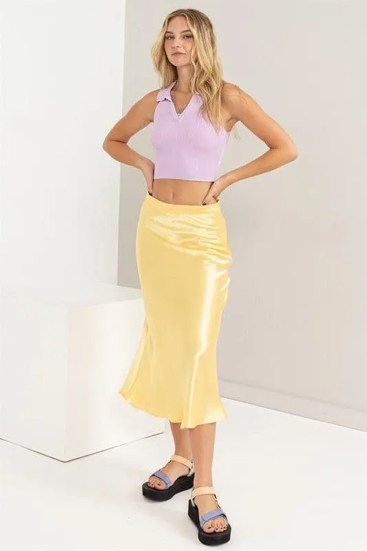 HYFVE Sleeveless Collared Crop Knit Top