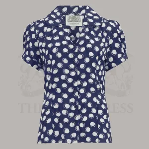 Judy Blouse in Navy Moonshine