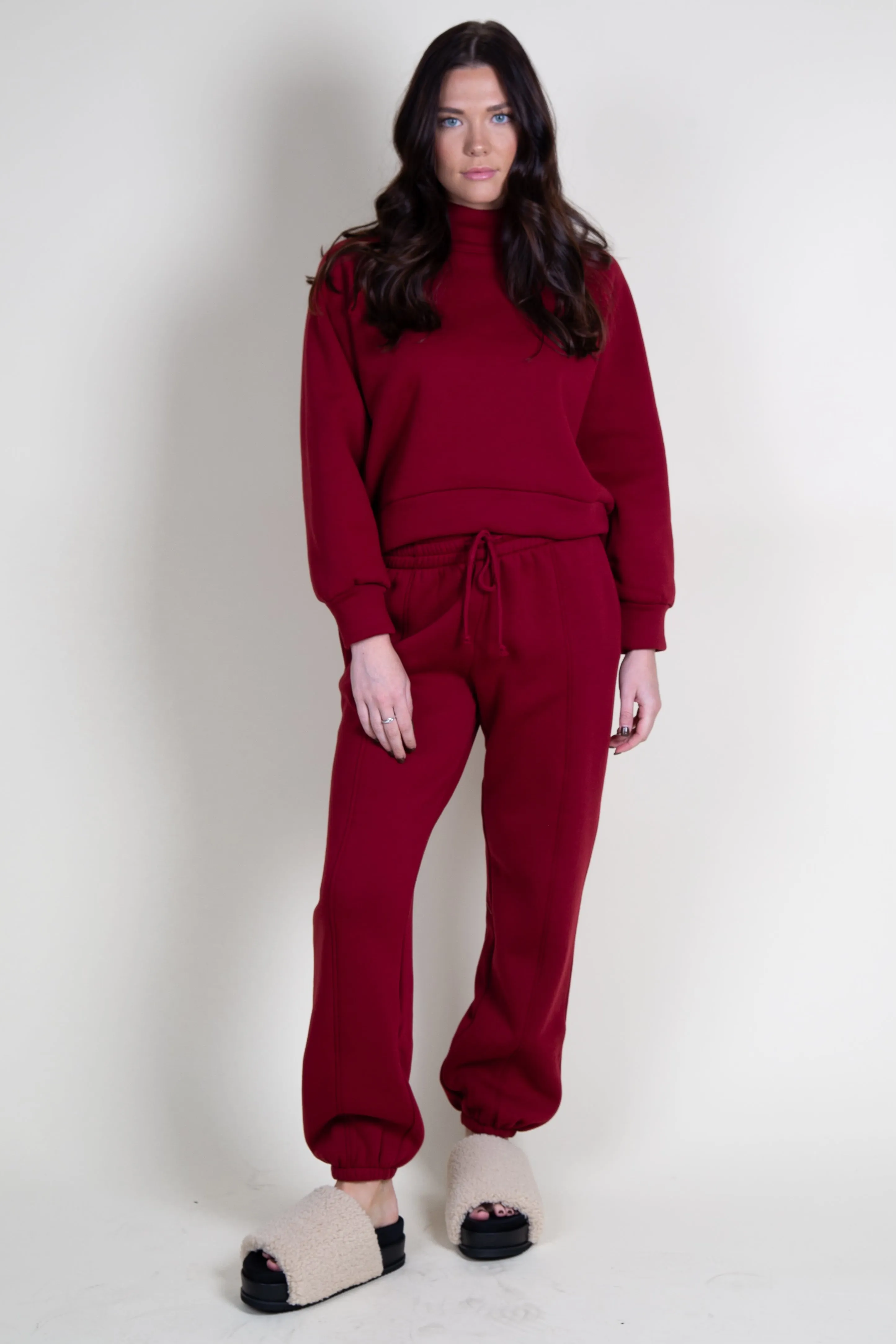 LNA | Rhodes Fleece Pullover - Blood