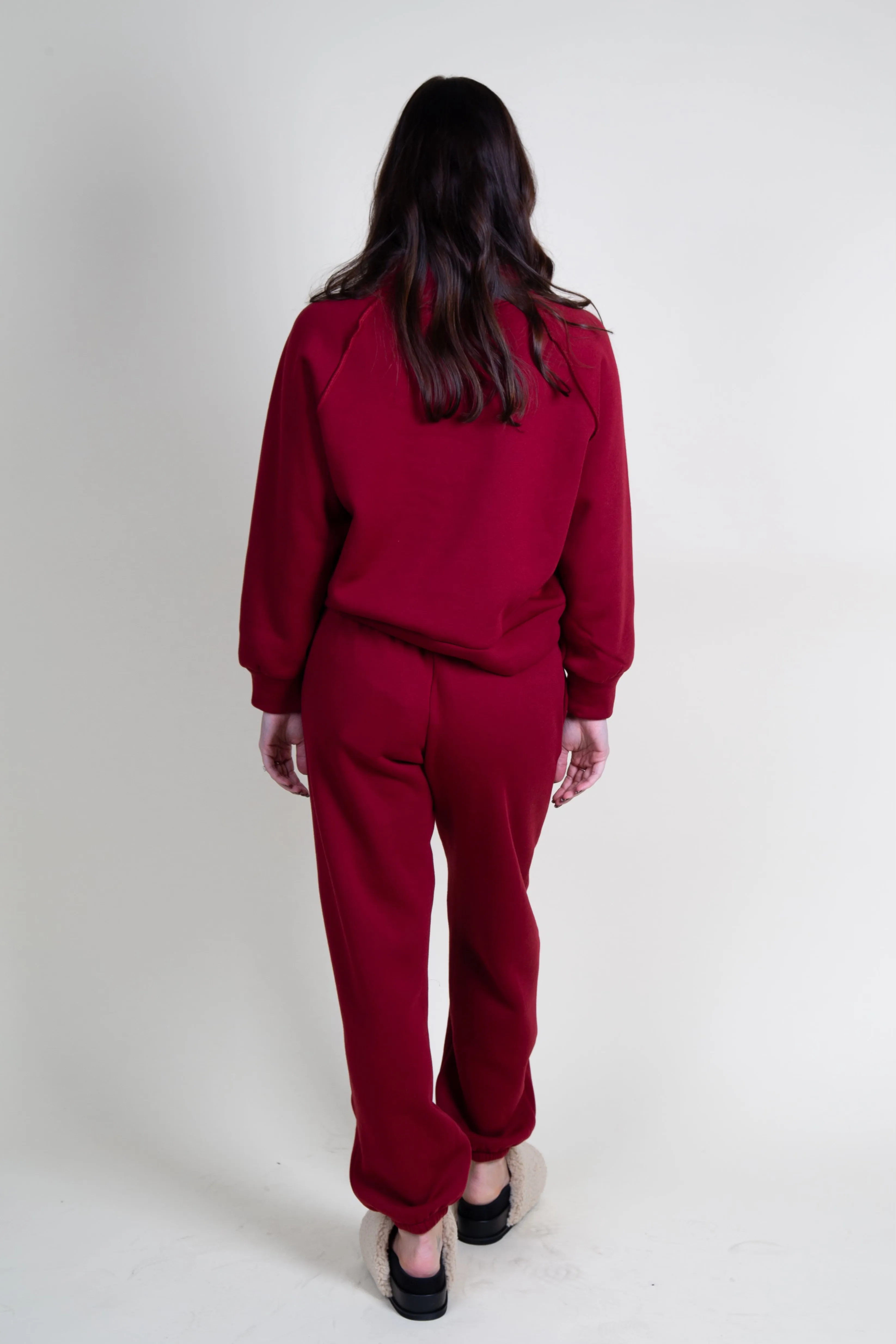 LNA | Rhodes Fleece Pullover - Blood