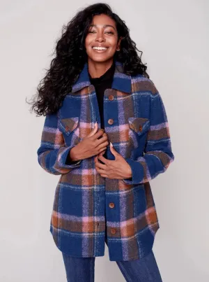 Long Sleeve Shirt Jacket With Pockets [Denim-C6192]