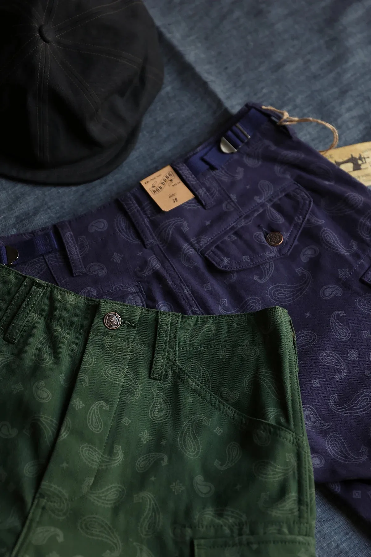 M-51 Paisley Cargo Shorts - Multi-pocket Military Style Pants