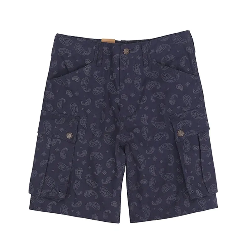 M-51 Paisley Cargo Shorts - Multi-pocket Military Style Pants