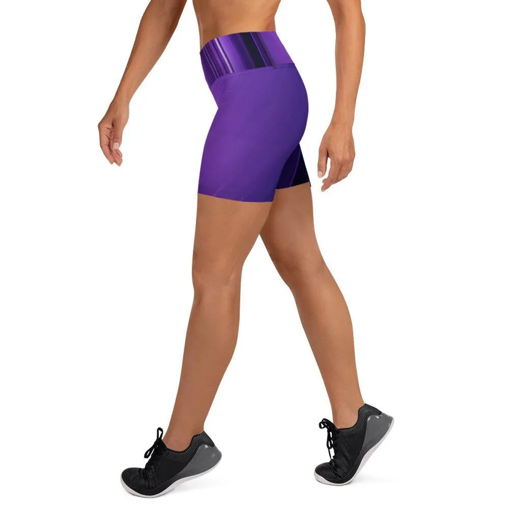 Mauve High Waist Shorts
