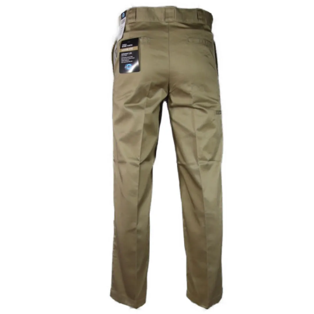Men's Pants Straight Leg Flat Front Business Formal Work Trousers Dress Slacks