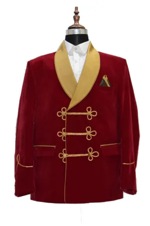 Men's Red Smoking Jackets Luxury Stylish Designer Wedding Coat
