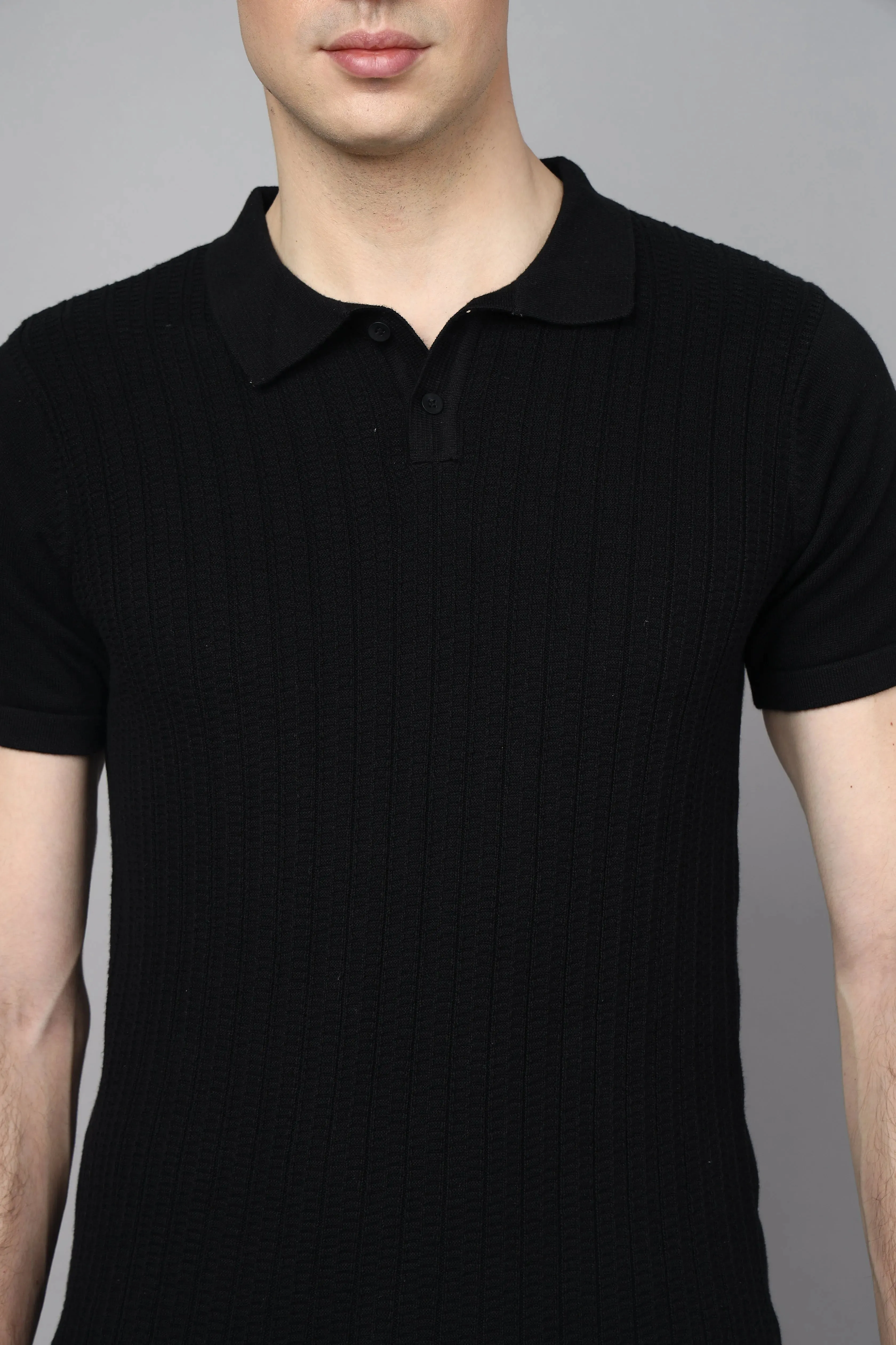 Mystic Shadow Half Sleeve Polo Collared Tshirt