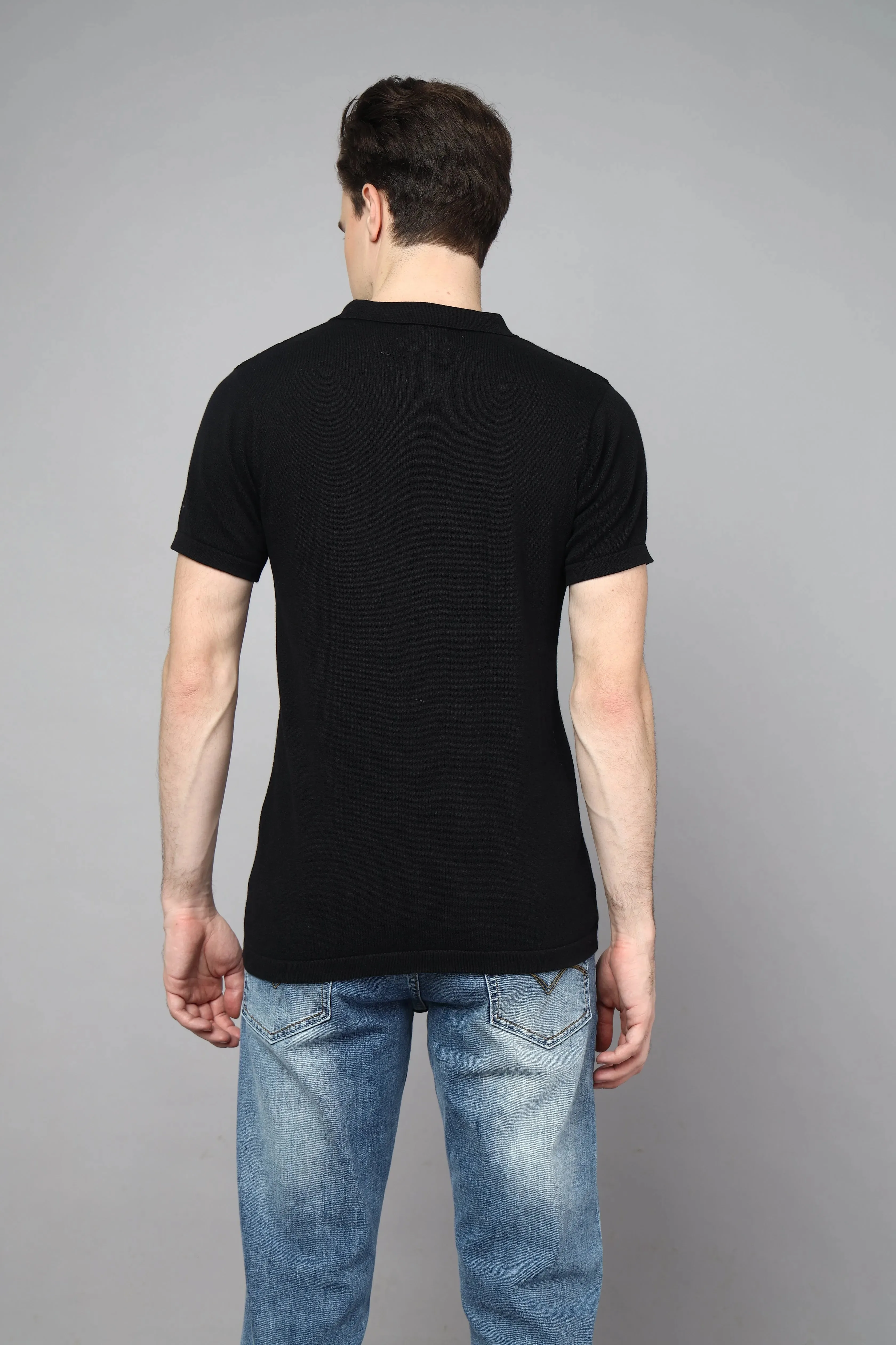Mystic Shadow Half Sleeve Polo Collared Tshirt