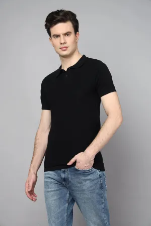 Mystic Shadow Half Sleeve Polo Collared Tshirt