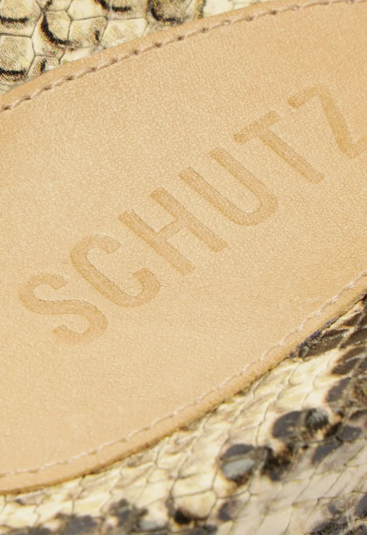Naomi Sporty Snake-Embossed Leather Sandal