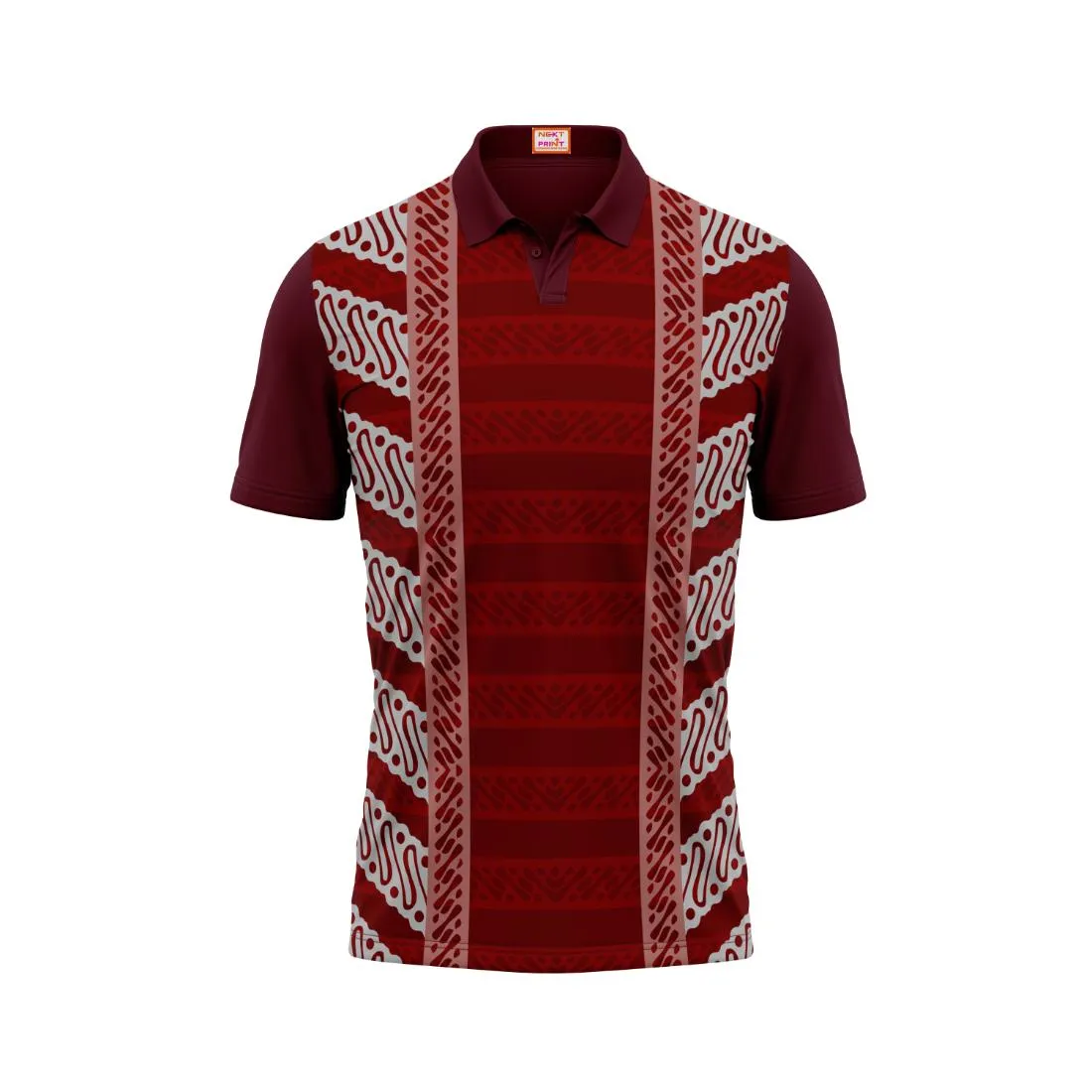 Next Print Customized Polo Neck Maroon Jersey Design 10