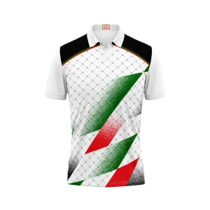 Next Print Customized Polo Neck White Jersey NPTS60