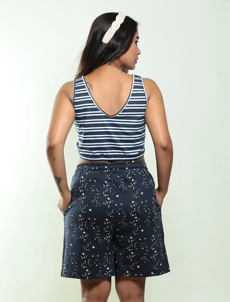 North Star Biowashed Organic Cotton Shorts- Navy Blue