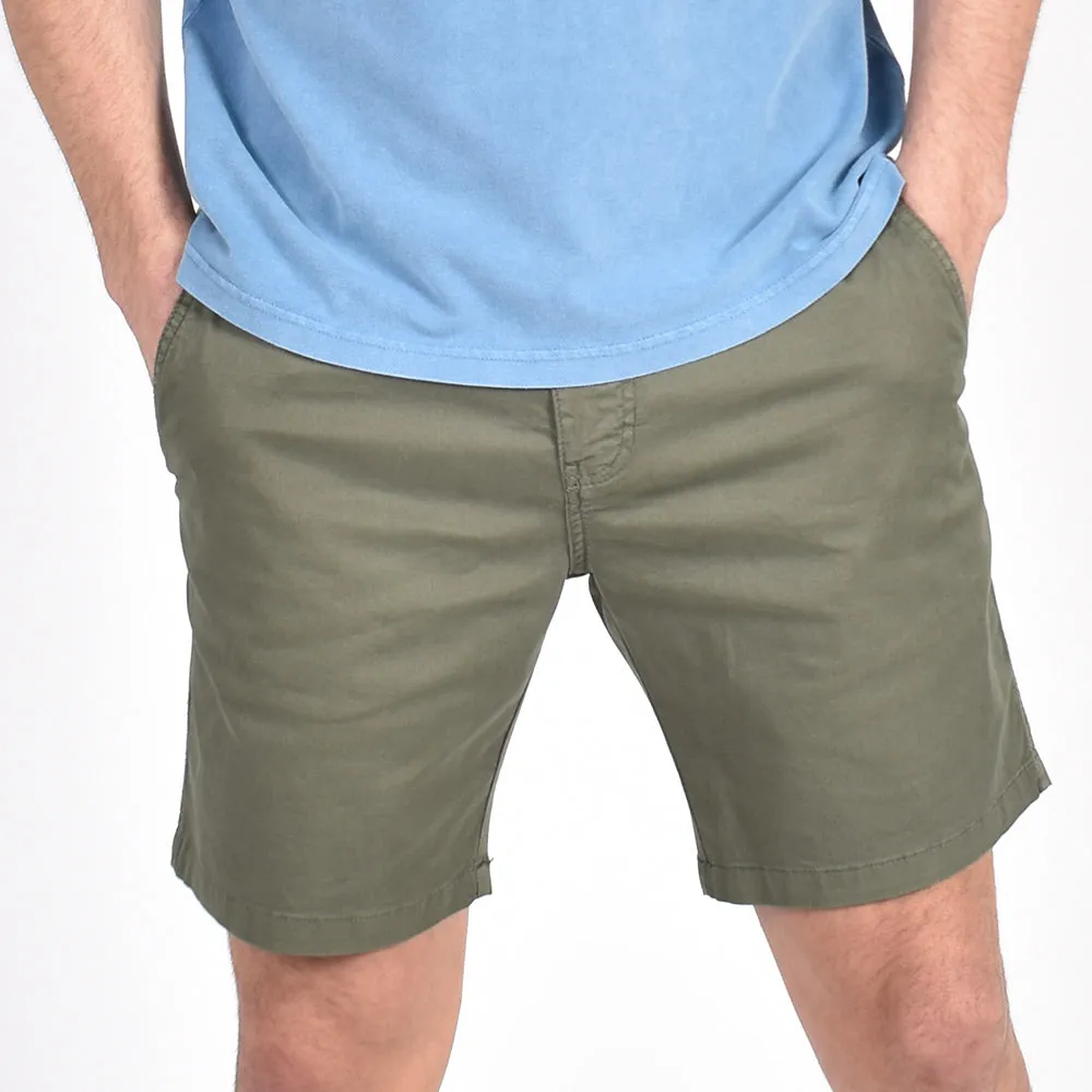 Olive Slim Fit Chino Shorts