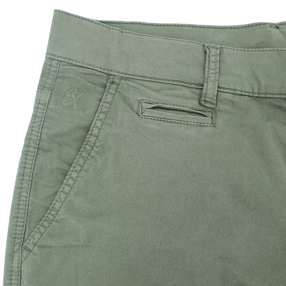 Olive Slim Fit Chino Shorts