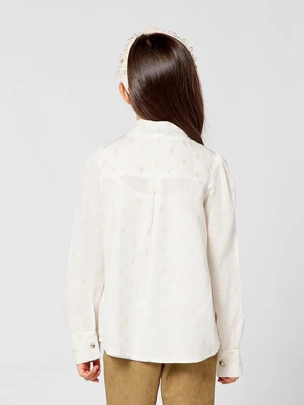 One Friday Off White Solid Shirt With Spaghetti