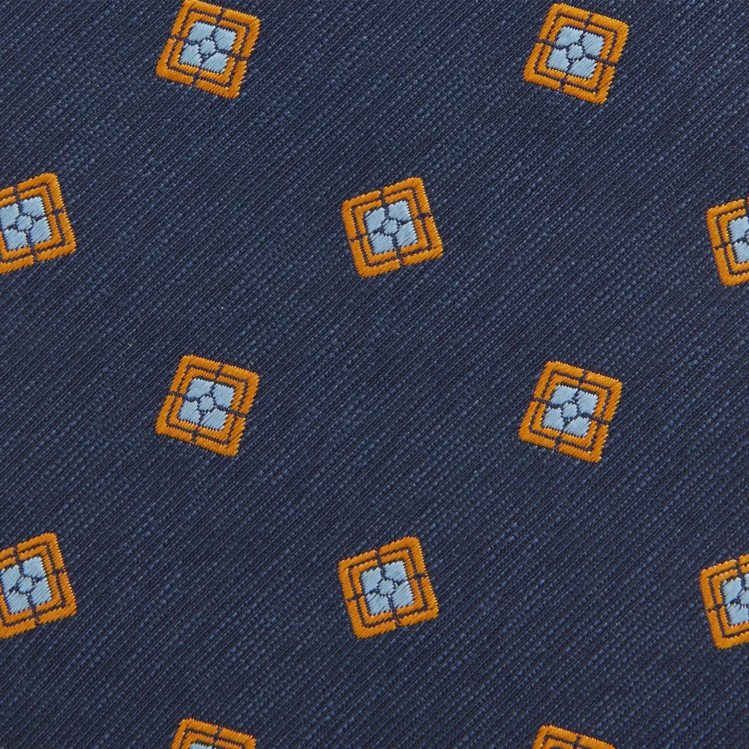 Orange Multi Geo Silk Tie