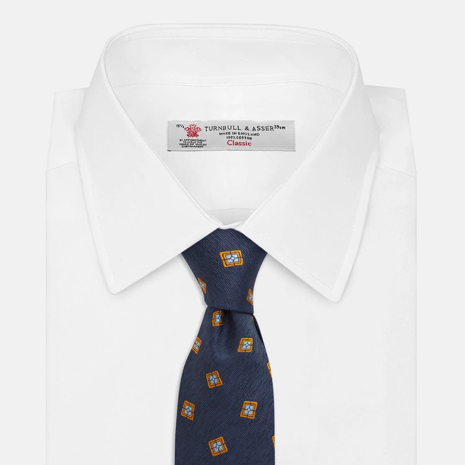 Orange Multi Geo Silk Tie