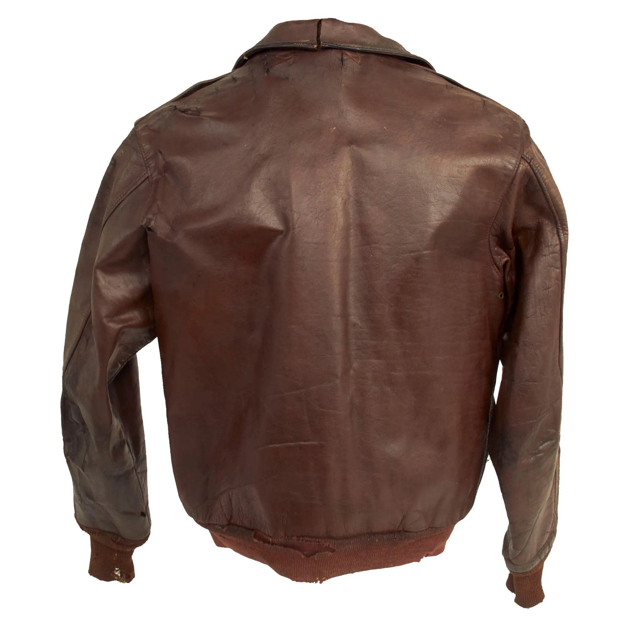 Original U.S. WWII Named Painted A-2 Leather Flight Jacket For Lt Charles W. Stover, 1st Scouting Force then 364th Fighter Group, 384th Fighter Squadron