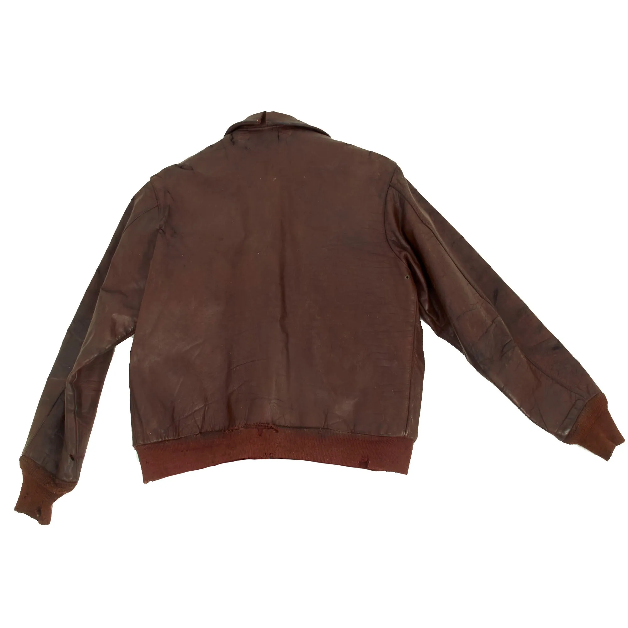 Original U.S. WWII Named Painted A-2 Leather Flight Jacket For Lt Charles W. Stover, 1st Scouting Force then 364th Fighter Group, 384th Fighter Squadron