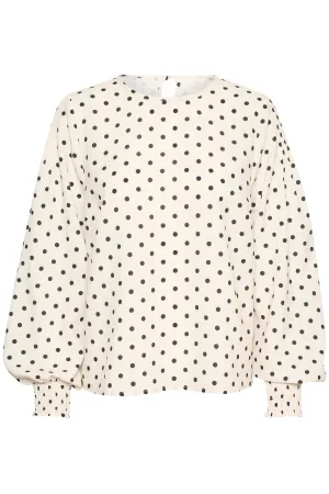 Oscarna Polka Dot Blouse - Chalk/Black Dot