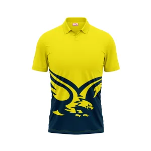 Polo Neck Printed Jersey Yellow NP00197