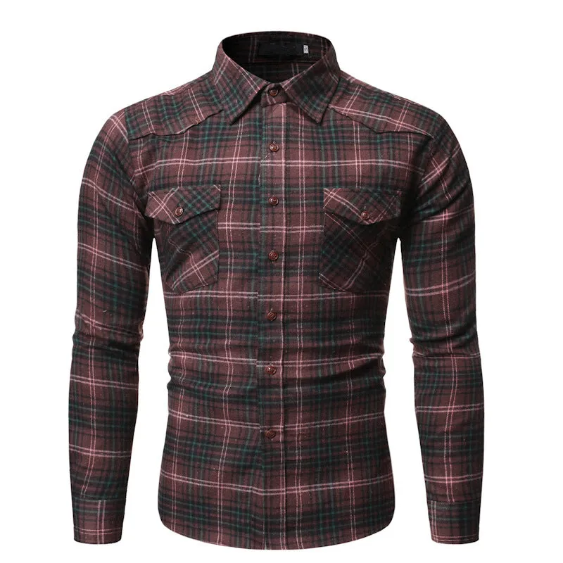 Pologize™ Checkered Long Sleeve Button Shirt