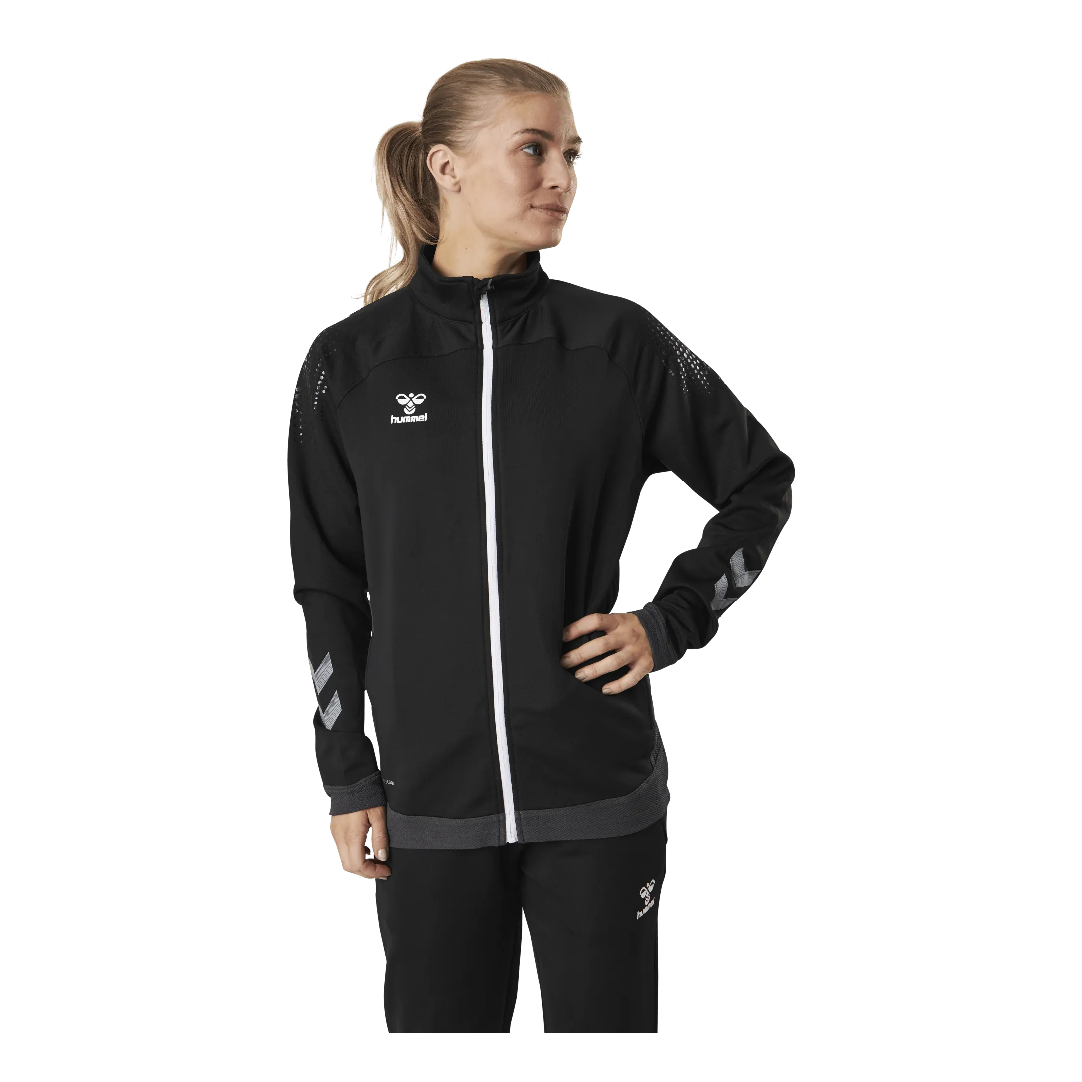 Poly Zip Jacket Black