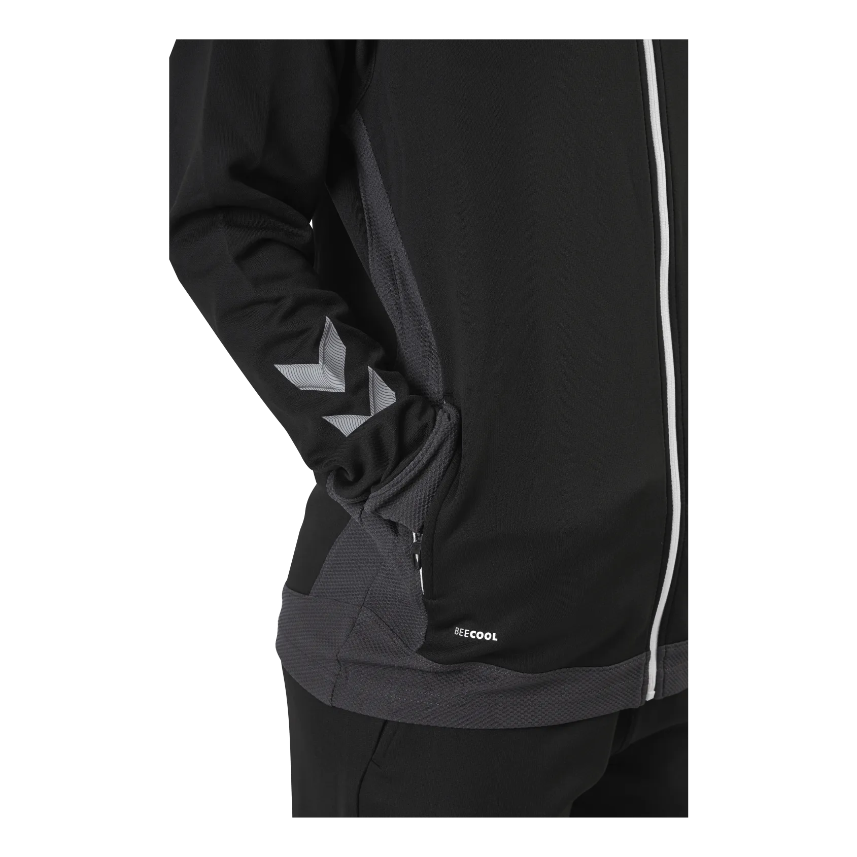 Poly Zip Jacket Black