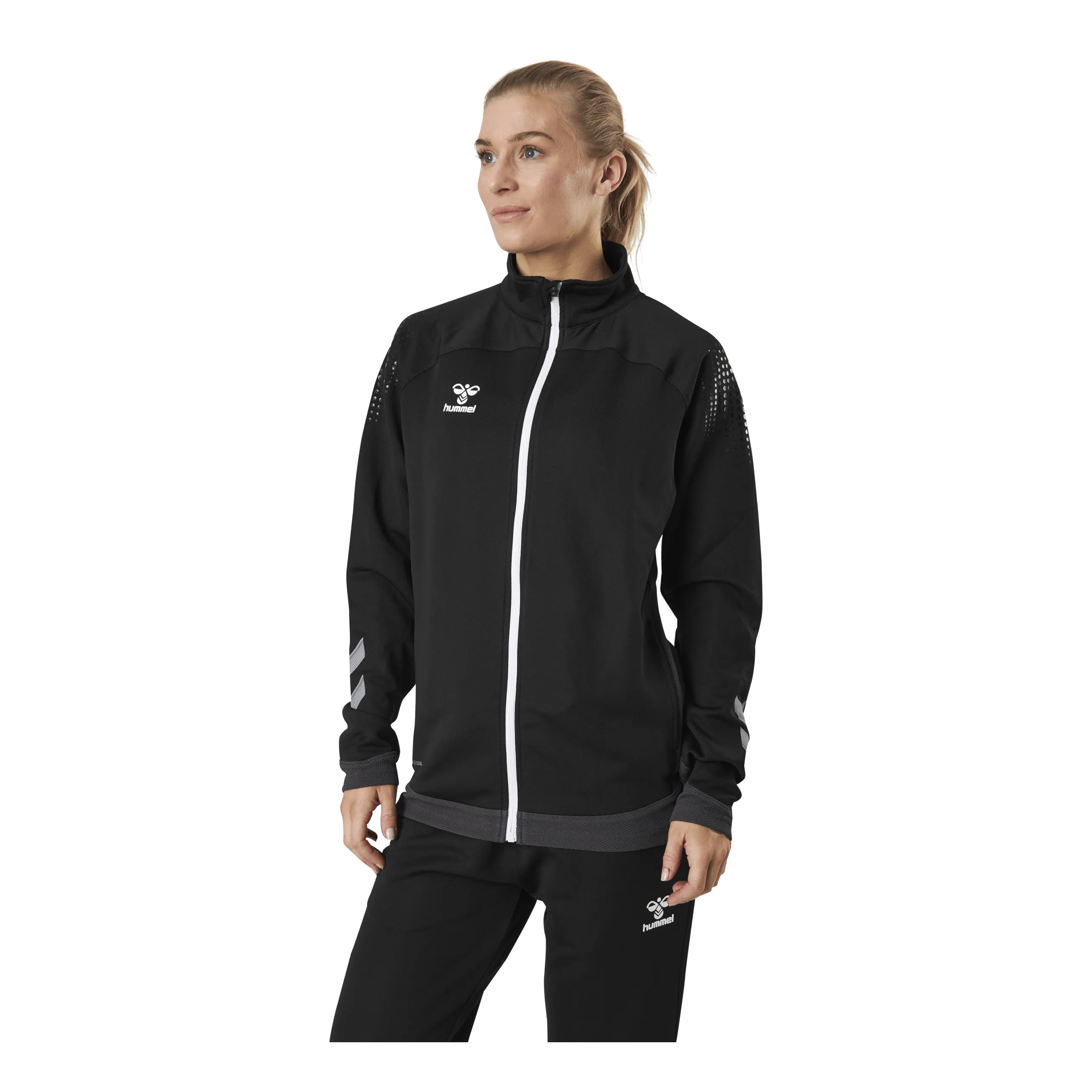 Poly Zip Jacket Black