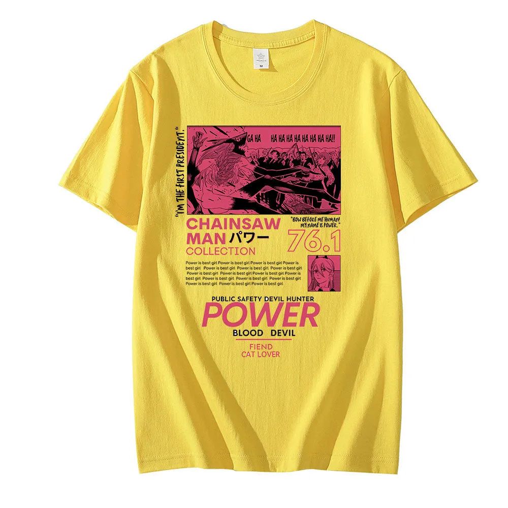 Power T Shirt Chainsaw Man (Colors Available)