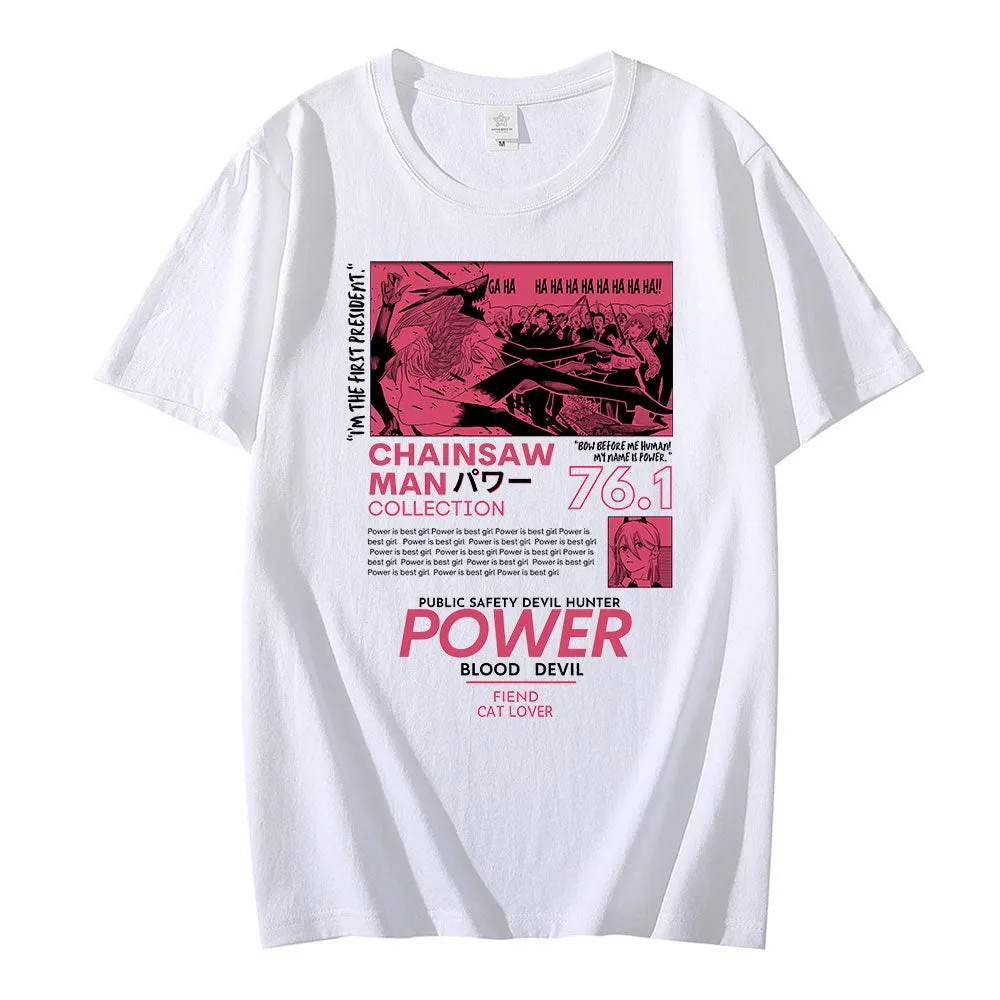Power T Shirt Chainsaw Man (Colors Available)