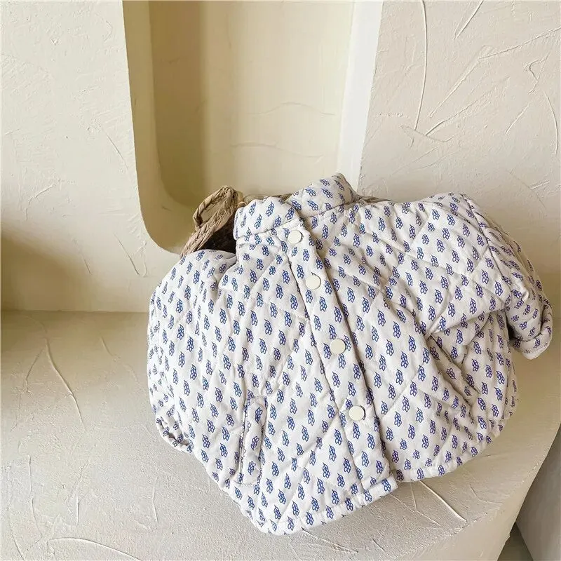 Printed Cotton Padded Quilted Coat