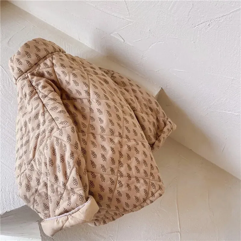 Printed Cotton Padded Quilted Coat