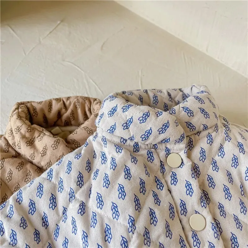 Printed Cotton Padded Quilted Coat