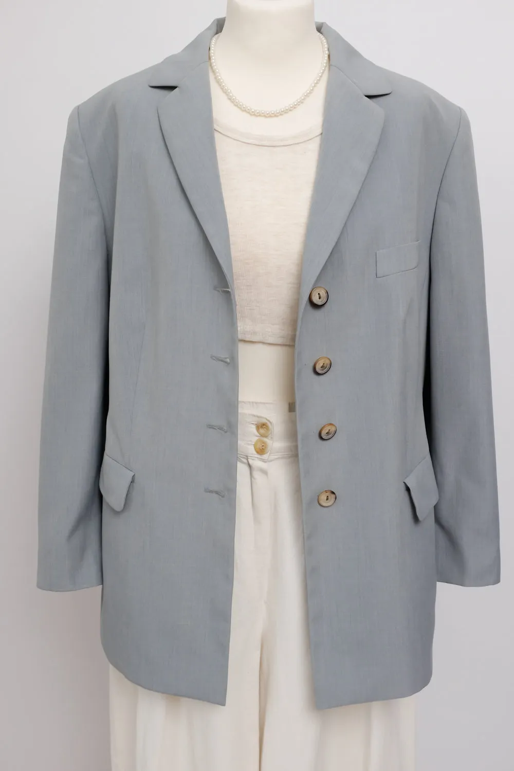 PURE NATURAL FABRIC BLUE VINTAGE BLAZER
