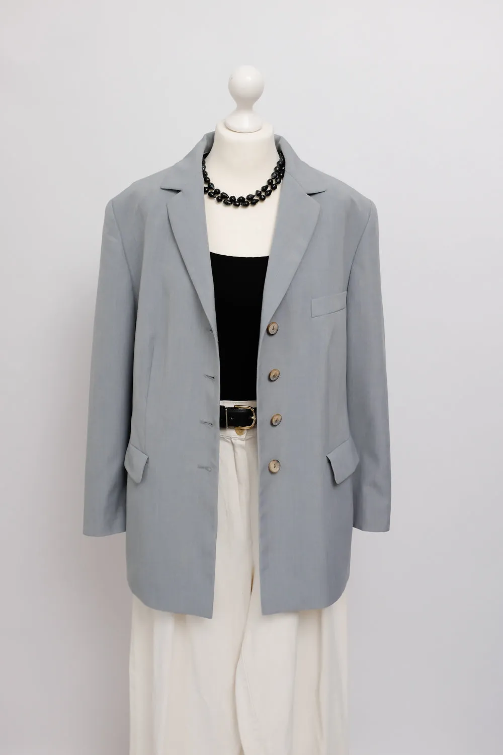 PURE NATURAL FABRIC BLUE VINTAGE BLAZER